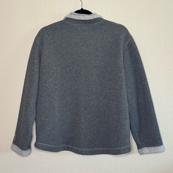 Disneyland Mickey Minnie Mouse Flowers Disneyland Fleece Zip Top Size L - Picture 2 of 3